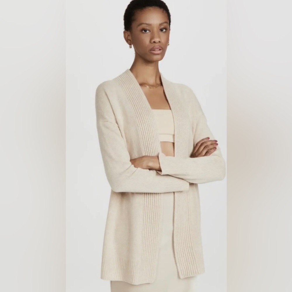 Vince Ribbed Placket Cardigan - Picture 5 of 6